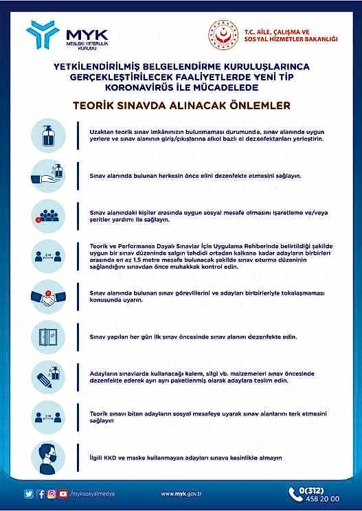 TEORİK SINAVDA ALDIĞIMIZ TEDBİRLER